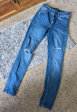 Soho Women's Blue Distressed Skinny Jeans
